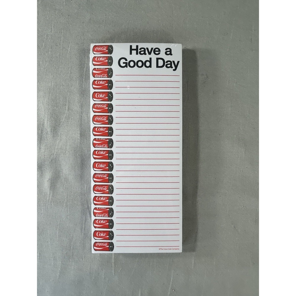 Coca-Cola themed "Have a Good Day" magnetic list pad notepad